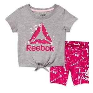 Reebok Gray and Pink Kids' Outfit,